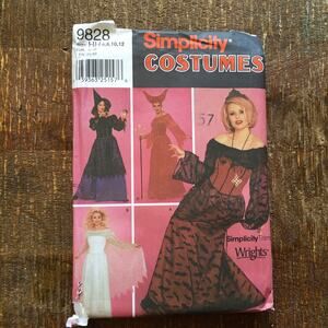 Simplicity Sewing Pattern 9828 Misses Costume Vampiress Witch Lace 6-12 UNCUT